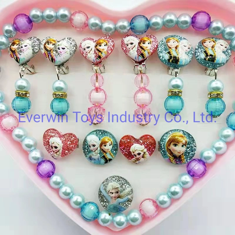 Plastic Toy Birthday Gift Jewelry Bracelet Necklace Ear Rings for Kids