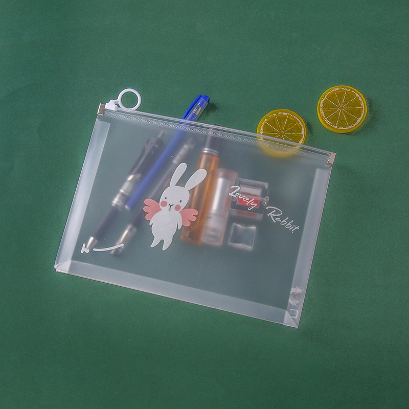 A6 Cartoon Totoro Clear Wasserdicht tragbare Reißverschlusstasche für Büro Schulbedarf