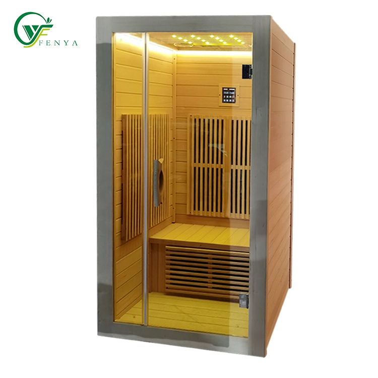 Sauna 2-3 personas barato mejor infrarrojo lejos barato Cedro seco Sauna fábrica Dropshipping