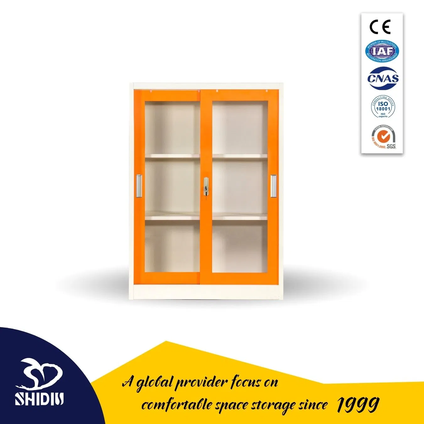 Glass Door Metal Filing Cabinet Steel Office Files Storage Cabinet Book Cabinet Hospital Chemical Cabinet Furniture