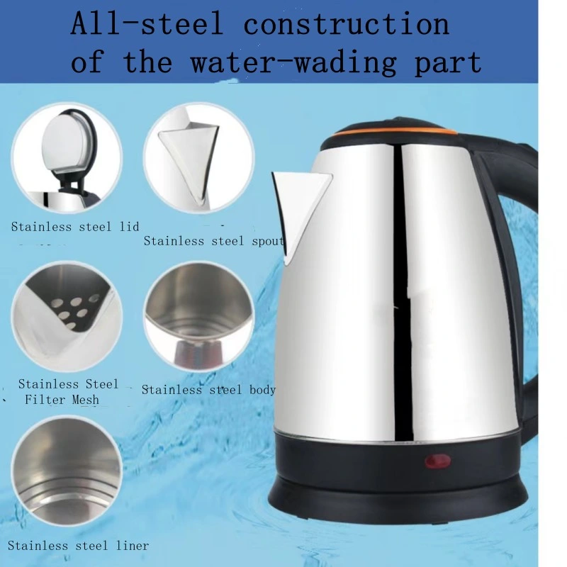 Customizable Plug with Discounted Static Polishing 201/304 Electric Kettle