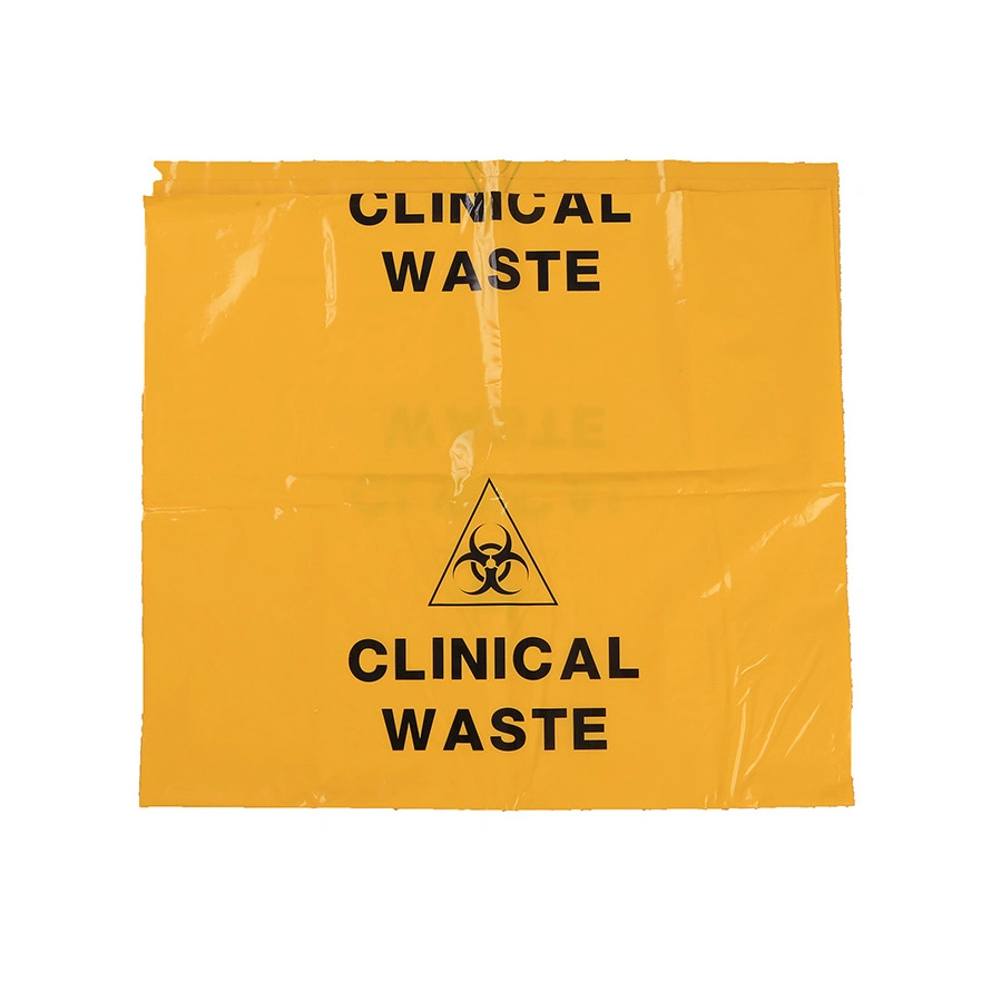 Vest Handle Medical Waste Bag Medical Plastic Bag LDPE/HDPE/PP Biohazard Trash Plastic Garbage Bag