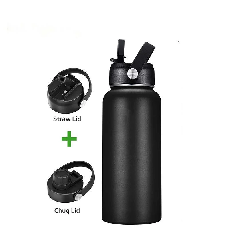 Reuserable Vacuum Insulated Stainless Steel Hydro Flask Wide Mouth Bottle with Great Size 32oz