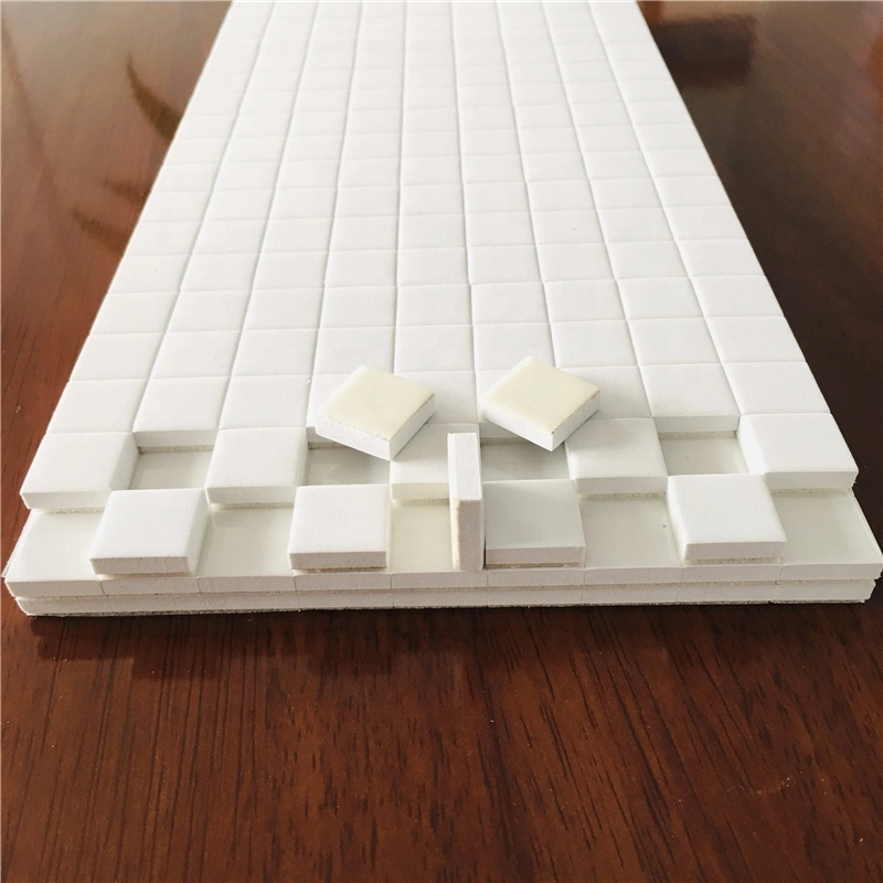 18*18*3+1mm White Rubber with Cling Foam of Glass Separator EVA Rubber Spacers on Sheets