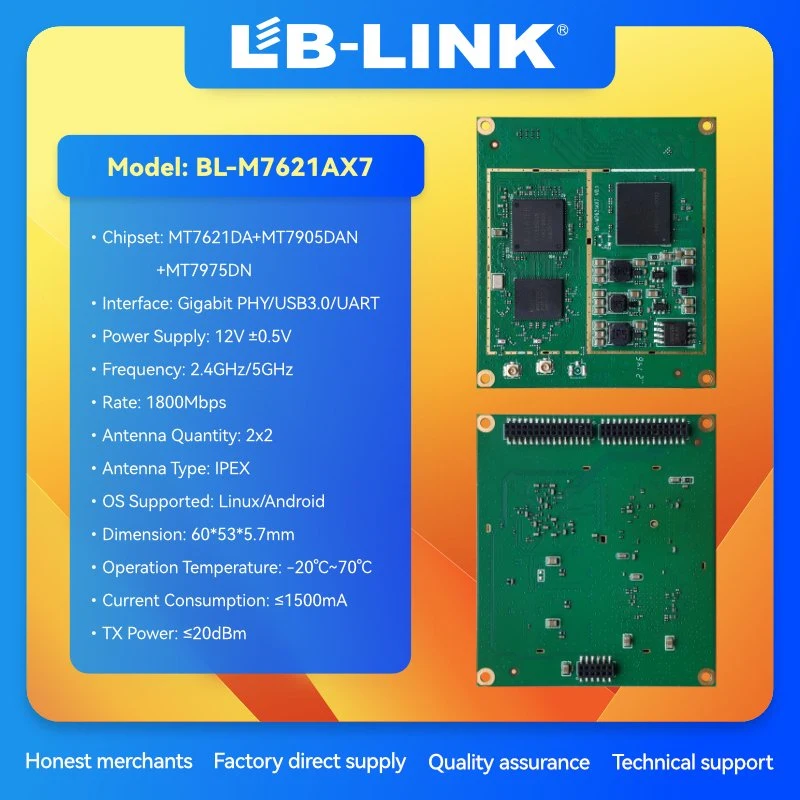 LB-LINK BL-M7621AX7 2T2R 802,11 a/b/g/n/ac/AX WIFI6+AP módulo USB