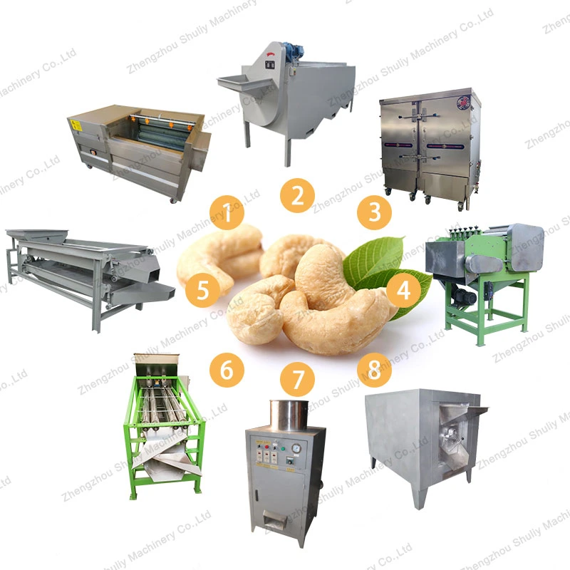 Raw Cashew Nut Processing Small Scale Machine Cashew Nut Sheller Production Line