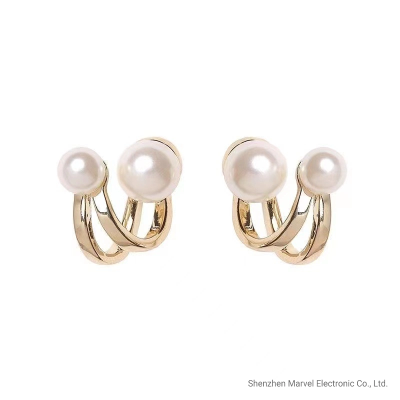 Retro Elegant Irregular Natural Pearl Ear Clips on Earrings Jewelry Gift