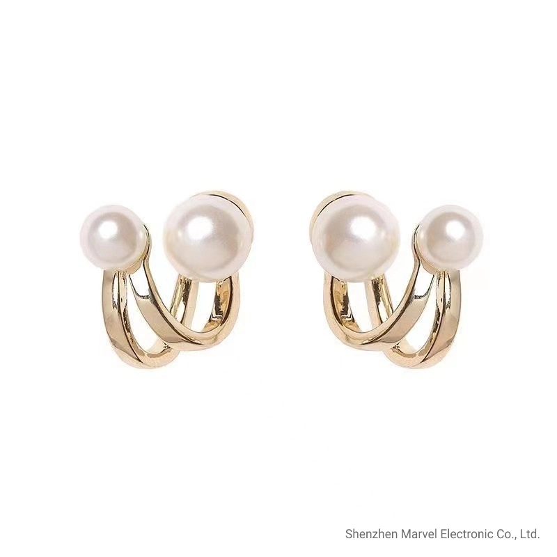 Retro elegante irregular Natural Pearl clips de oreja en pendientes Joyería Regalo