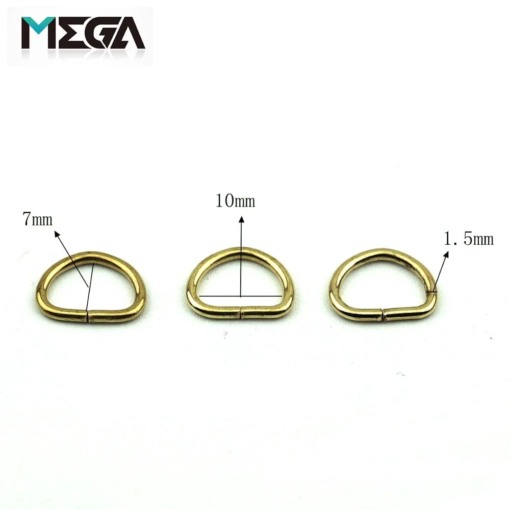 High quality/High cost performance  Spot 10mm Iron Stainless Steel Handbag Hardware Ring for Key Chain Metal D-Ring D Ring