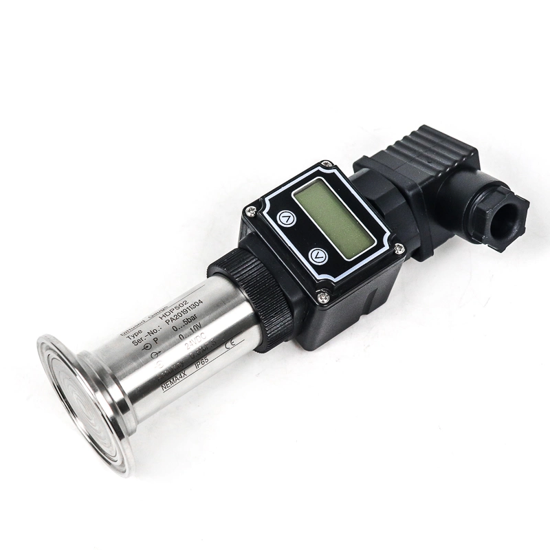 0-10kpa Hygienic Flat Film Pressure Transmitter Oxygen Measurement with LCD