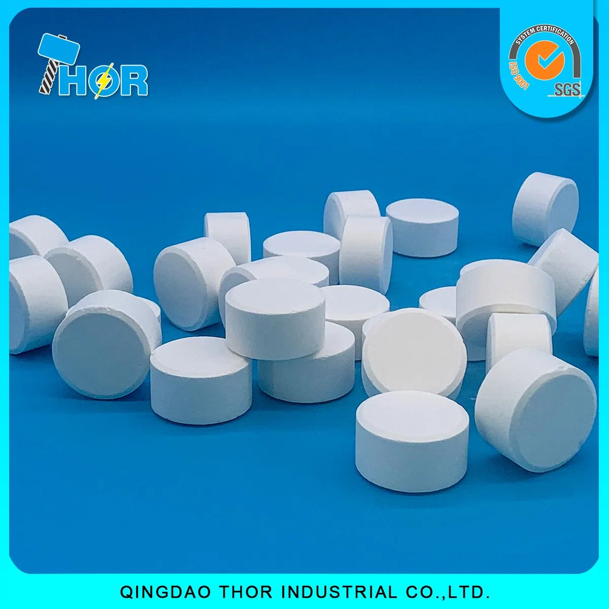 Factory Direct Sales, No Agency Fees. Swimming Pool Disinfectant Trichloroisocyanuric Acid TCCA 90% Tablets.