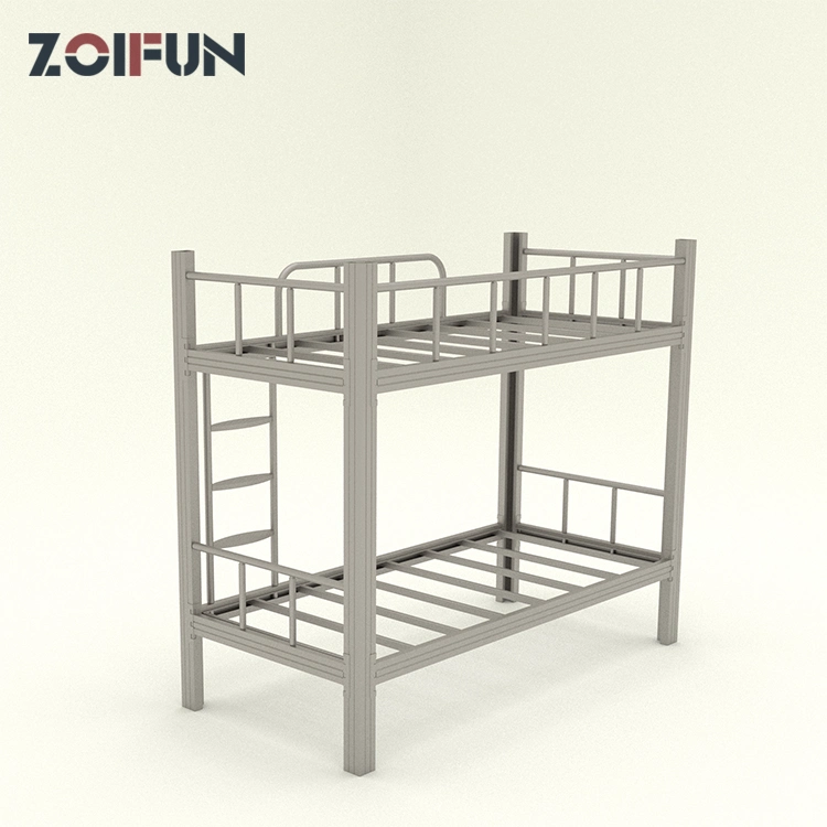 Kids Adult Furniture Metal Heavy Duty 2 Person Iron Double Bunk Bed for School Dormitory or Hotel