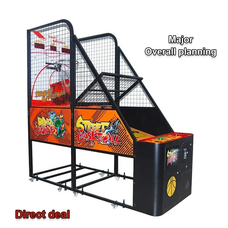 Jogos de máquinas de bolas de Entretenimento de Redenção Interior Coin Push Street Basquetebol Arcade Game Machine