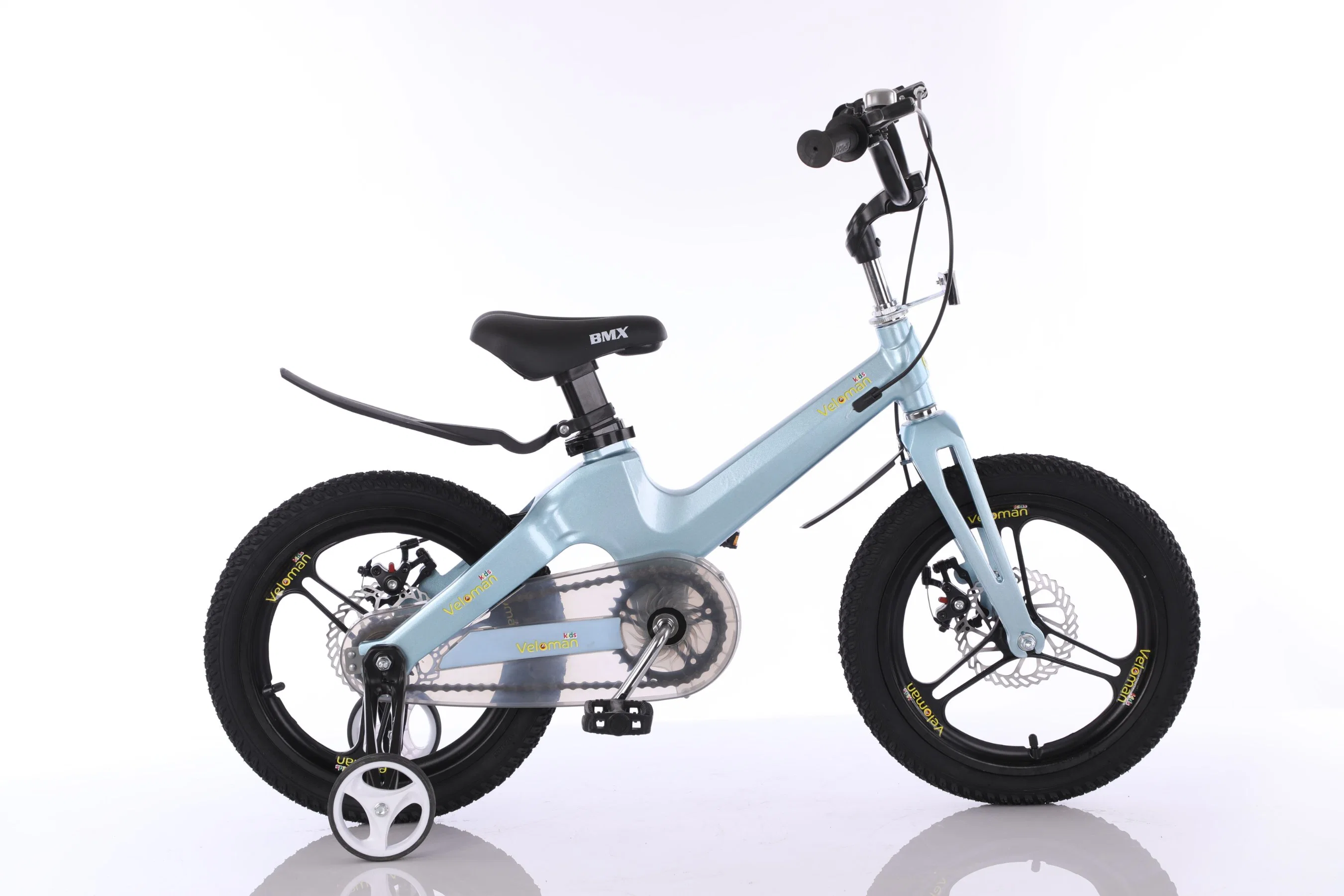 12" 14" 16" 18" Magnesium Alloy Integrated Frame Wheel Fork Children Kids Bicycle with Training Wheels Inner Brake Cable