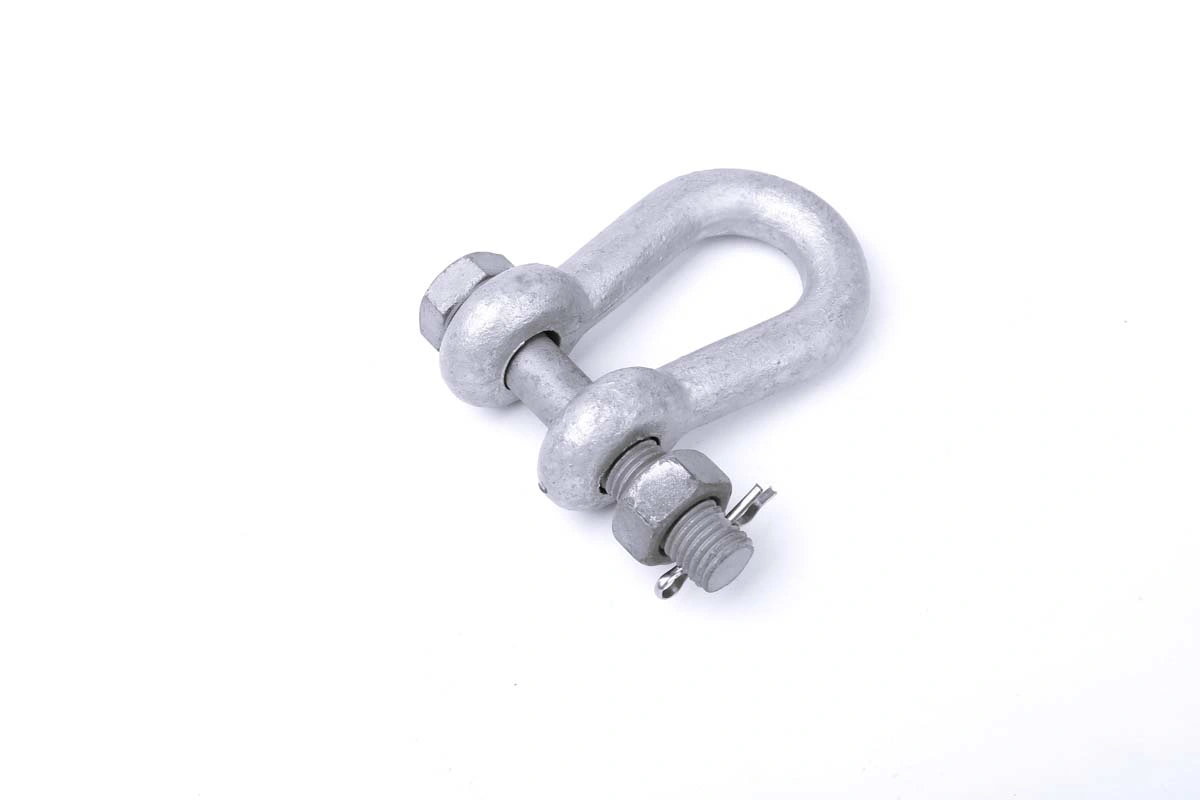 Galvanized Anchor Shackle for Pole Line Hardware, Ring Bow Shackle, Shackle D