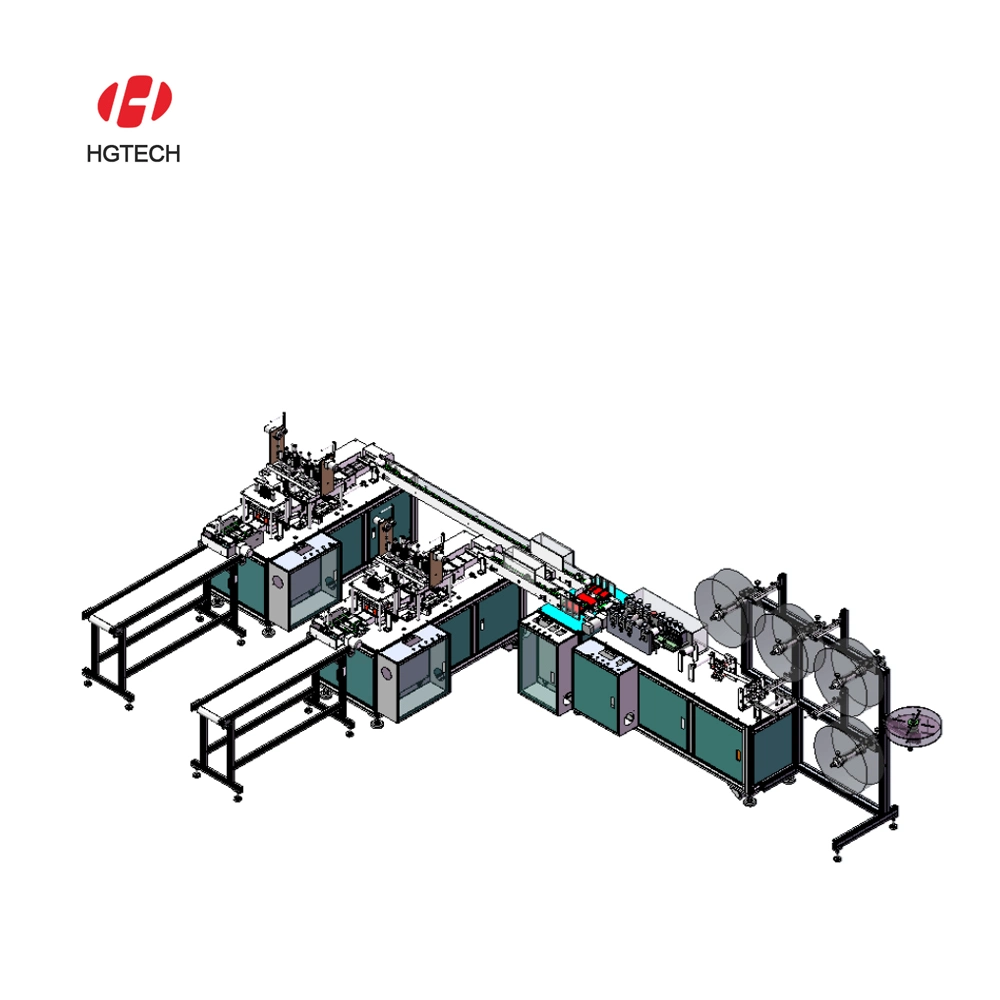 Hot Sale 3 or 4 Ply Non Woven Surgical Disposable Surgical Mask Packing Machine Full-Automatic Face Mask Production Line