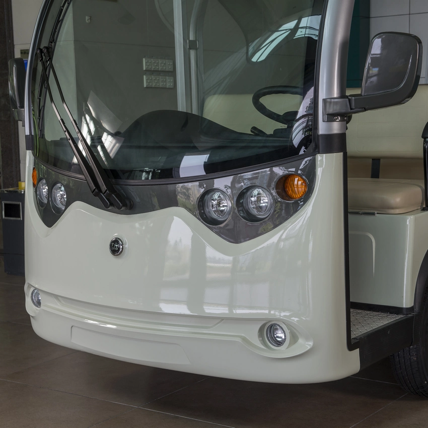 Parque de diversões Veículo turístico elétrico alimentado por bateria de 48V, com quatro rodas, ônibus de turismo, transporte de miniônibus.