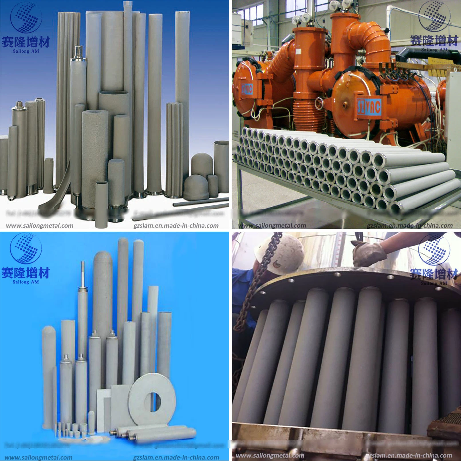 Industrial Acid and Alkali Powder Sintered Titanium Metal Filter Cartridge