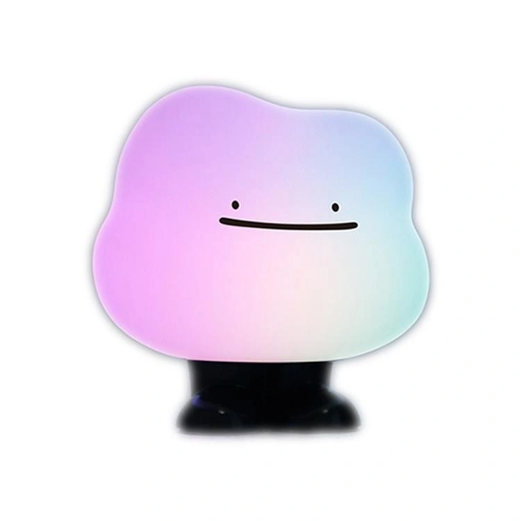 Joli dessin animé coloré et rechargeable LED doux au toucher, effet de nuit en silicone Design Rainbow Color Kids Night Light