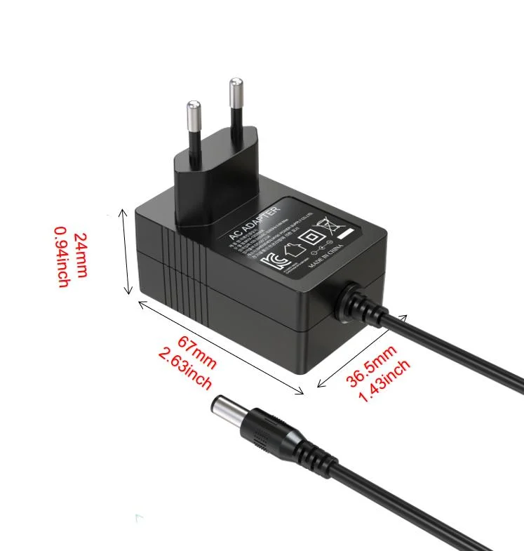 Adaptateur secteur AC DC 5V 6V 9V 10V 12V 15V 19V 24V 36V 500mA 0.5A 1A 2A 3A 4A 5A Chargeur mural LED LCD CCTV Alimentation à découpage avec UL CE FCC RoHS SAA C-Tick.