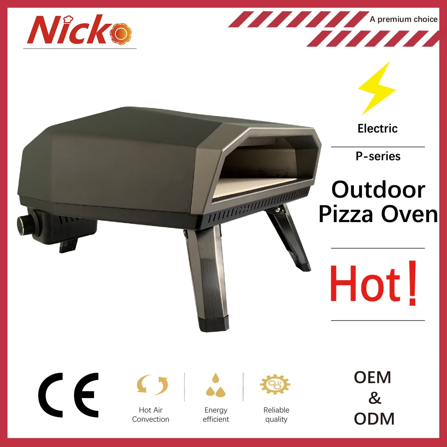 Four à gaz de 12 po, cuisine extérieure en acier inoxydable, design populaire Barbecue à gaz four à pizza portable 16 cm