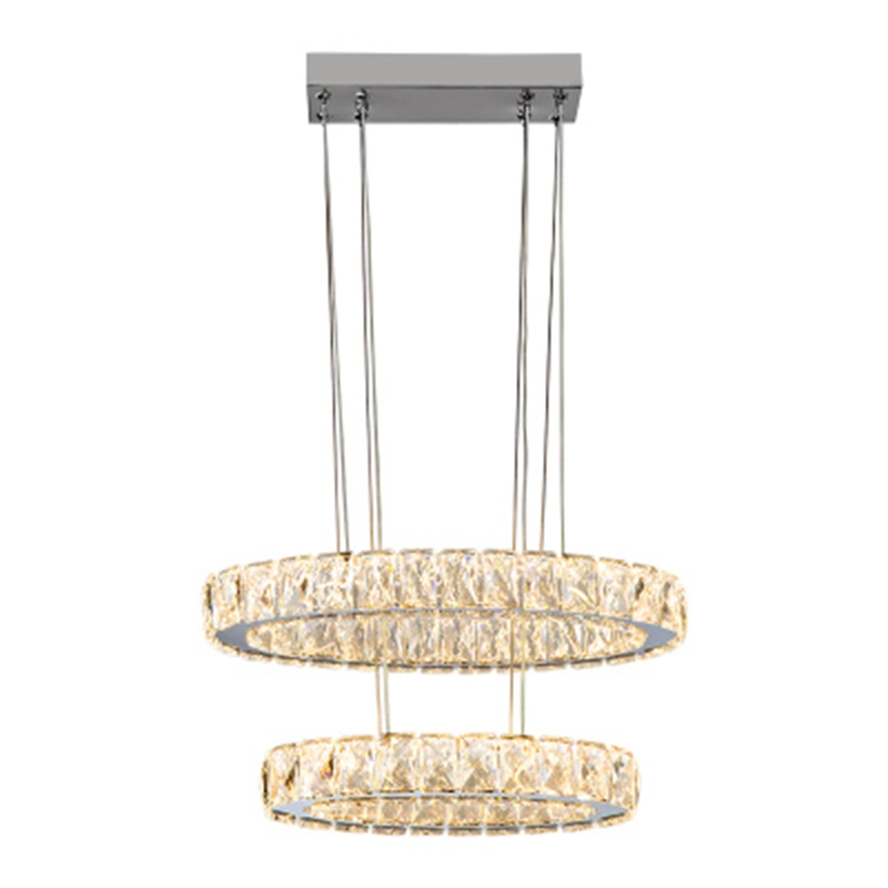 Lustre en cristal doré de luxe moderne pour l'éclairage intérieur et la décoration du salon.