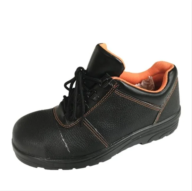 Leather Work Shoes Safety Shoes Embossed Leather Steel Head
