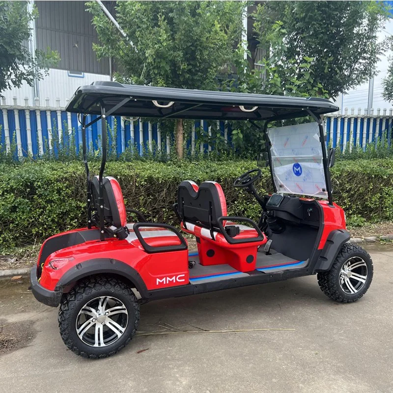 4 Seat Electric Hunting Golf Car with Front Basket Customized 4 Passenger Mini Electric off Road Golf Cart