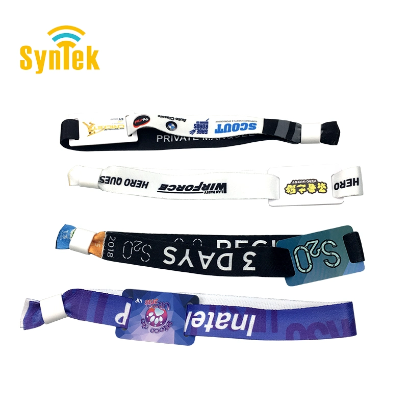 Fashion Event Fabric 13.56MHz RFID Woven NFC Wristband