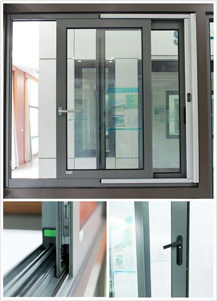 Vidrio esmerilado de lujo comercial de energía eléctrica de PVC Aluminio corredera correderas de cristal Windows