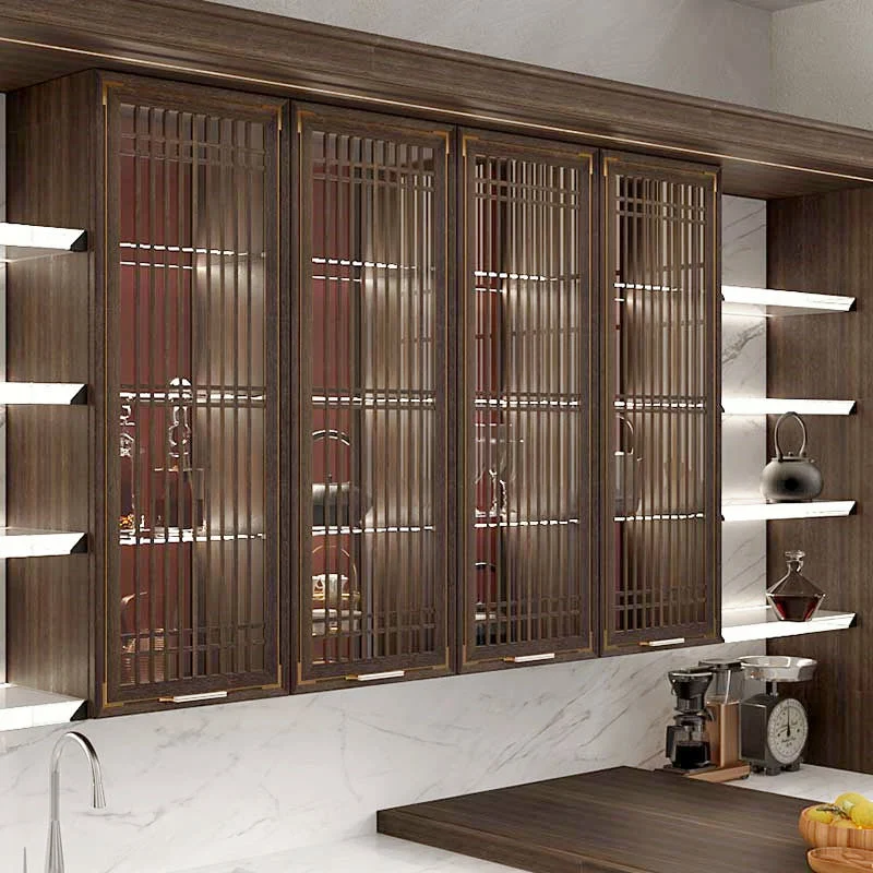 تصميم حديث أثاث مطبخ خزائن المطبخ البيضاء من الخشب الصلب