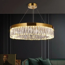 Light Luxury LED Crystal Lamp Nordic Modern Living Room Dining Room Chandelier