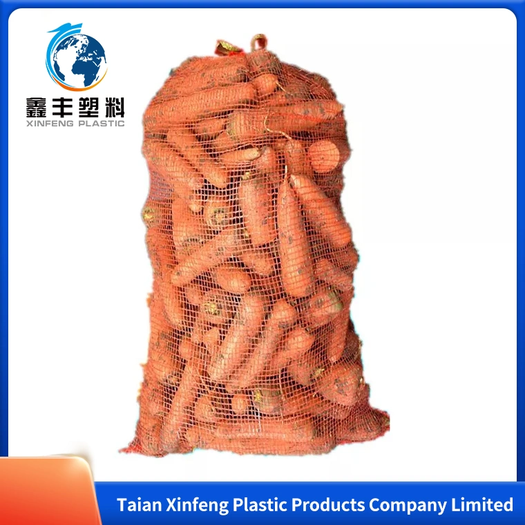 Custom Eco-Friendly Reusable Net Sack Drawstring Tote Mesh Bag for Vegetable Fruit Onion Potato