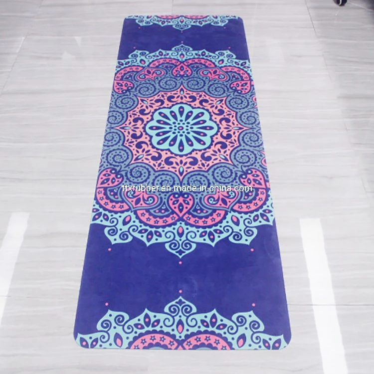 Eco Friendly Microfiber Suede Rubber Yoga Mat Digital Printing Custom Sublimation Print Yoga Chakra Mat