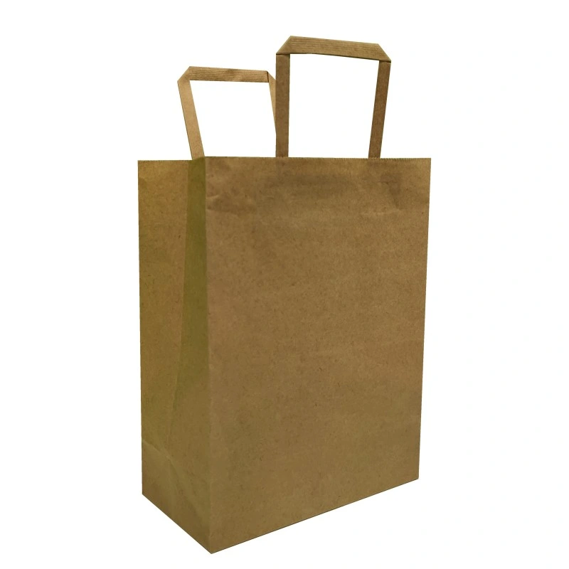 White Brown Paper Bags Flat Paper Bags Recycled Material Custom