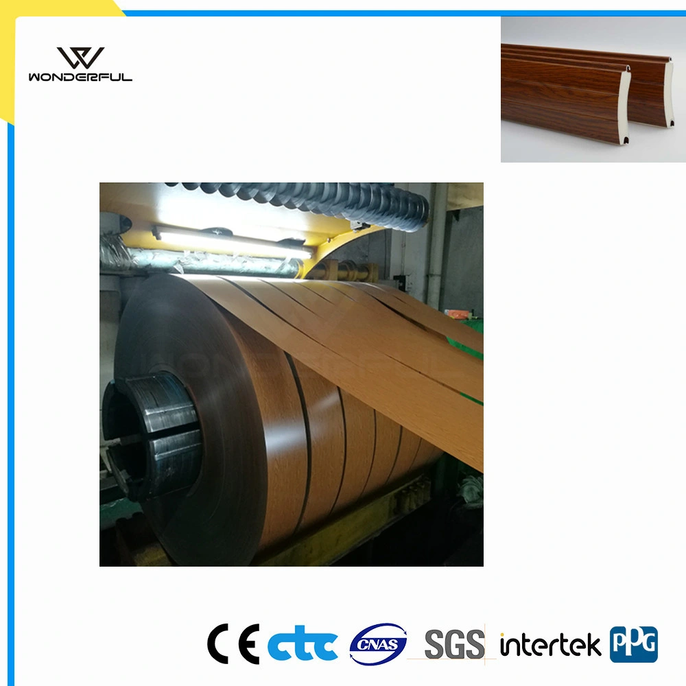 3105 Wooden Gain Color Pupa Aluminum Strip for Rolling Shutter Door