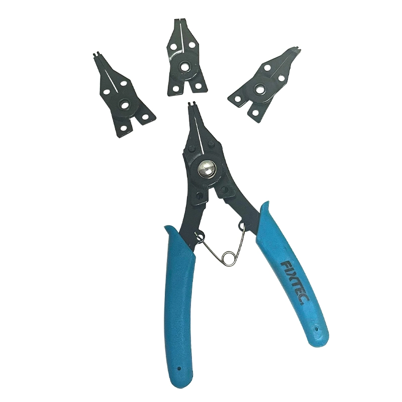 Fixtec 4 in 1 Flexible Head Circlips Plier Snap Ring Pliers Circlips Combination Retaining Clip Hand Tool Set