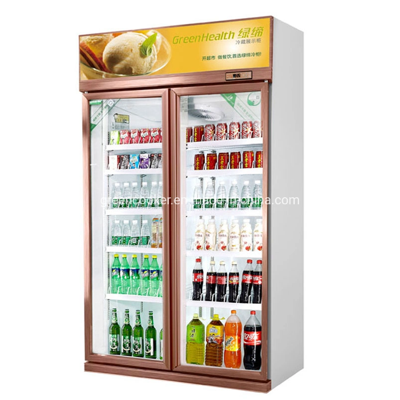 High quality/High cost performance  Supermarket Display Refrigerator Beverage Upright Display Cooler Cold Drink Showcase