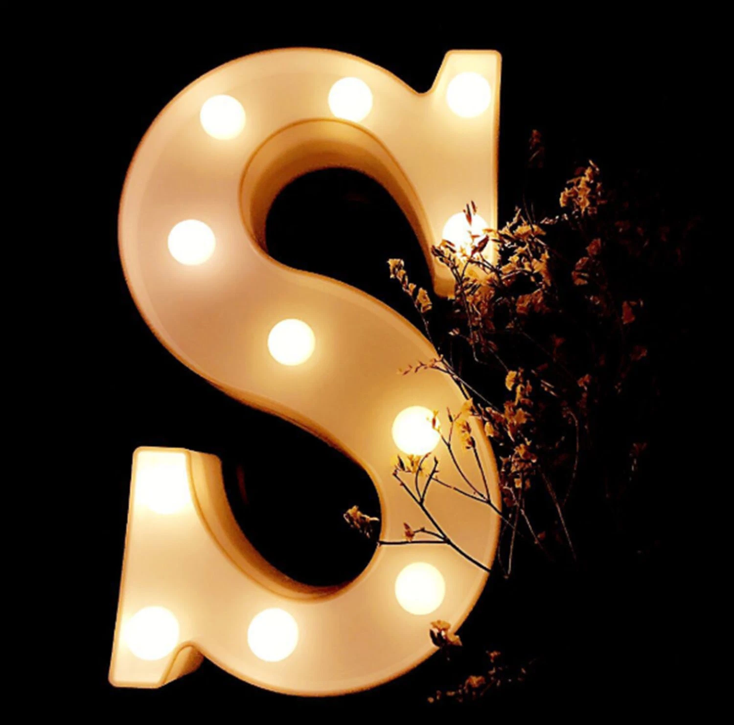 Decorative LED Light up Number Letters Plastic Marquee Number Lights