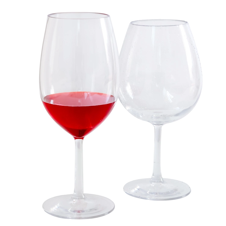 20oz Dishwasher Safe Wine Cup Reusable Plastic Wine Goblets Glass