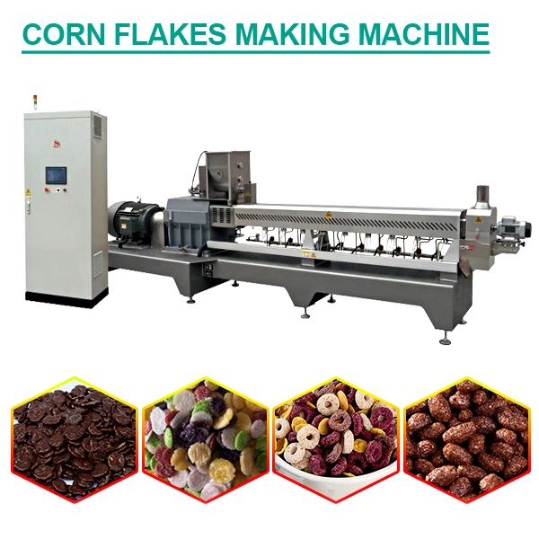Mejor calidad de grano entero una nutrición saludable desayuno Cereal de hojuelas de maíz a granel instante el equipo de producción de maquinaria de extrusión