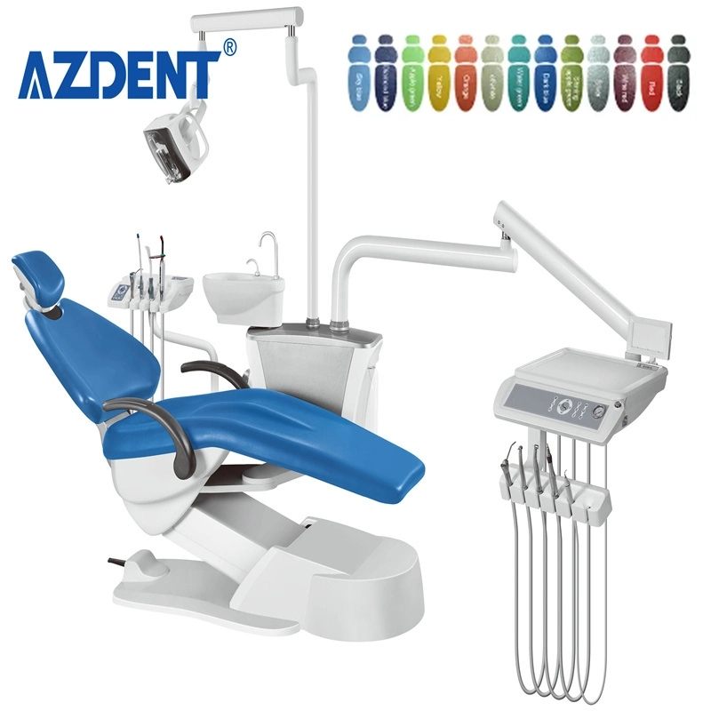 PU Leather Dental Chair Economic Dental Equipments with LED Sensor Light Soft Dental Unit