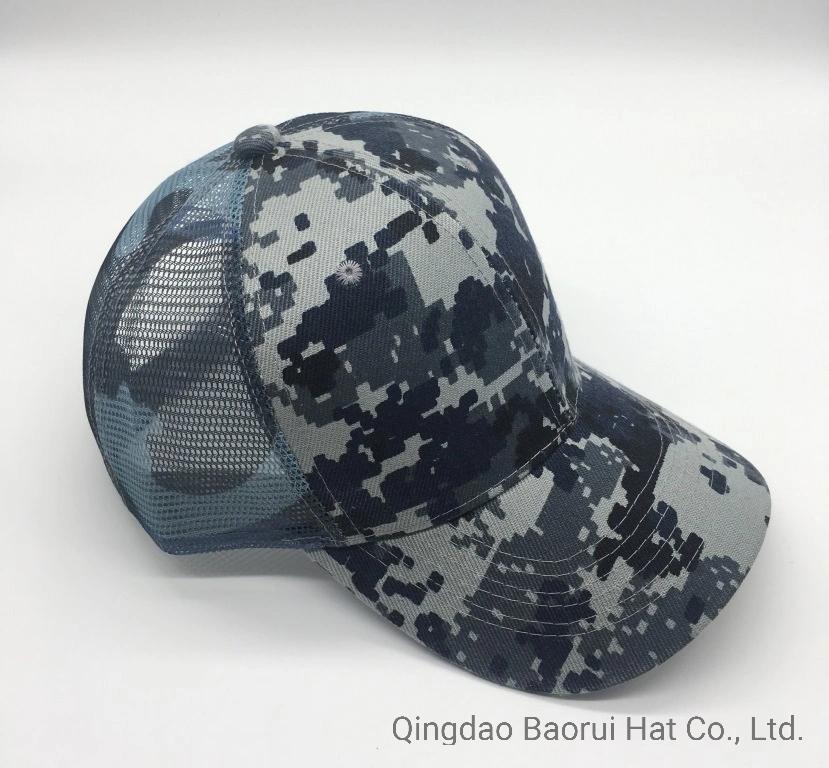 Fashion Blank Camo Mesh Trucker Baseball Caps with Camo Printing