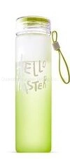 OEM Promotion Gift Portable Frosted Glass Cup with Rope Handle