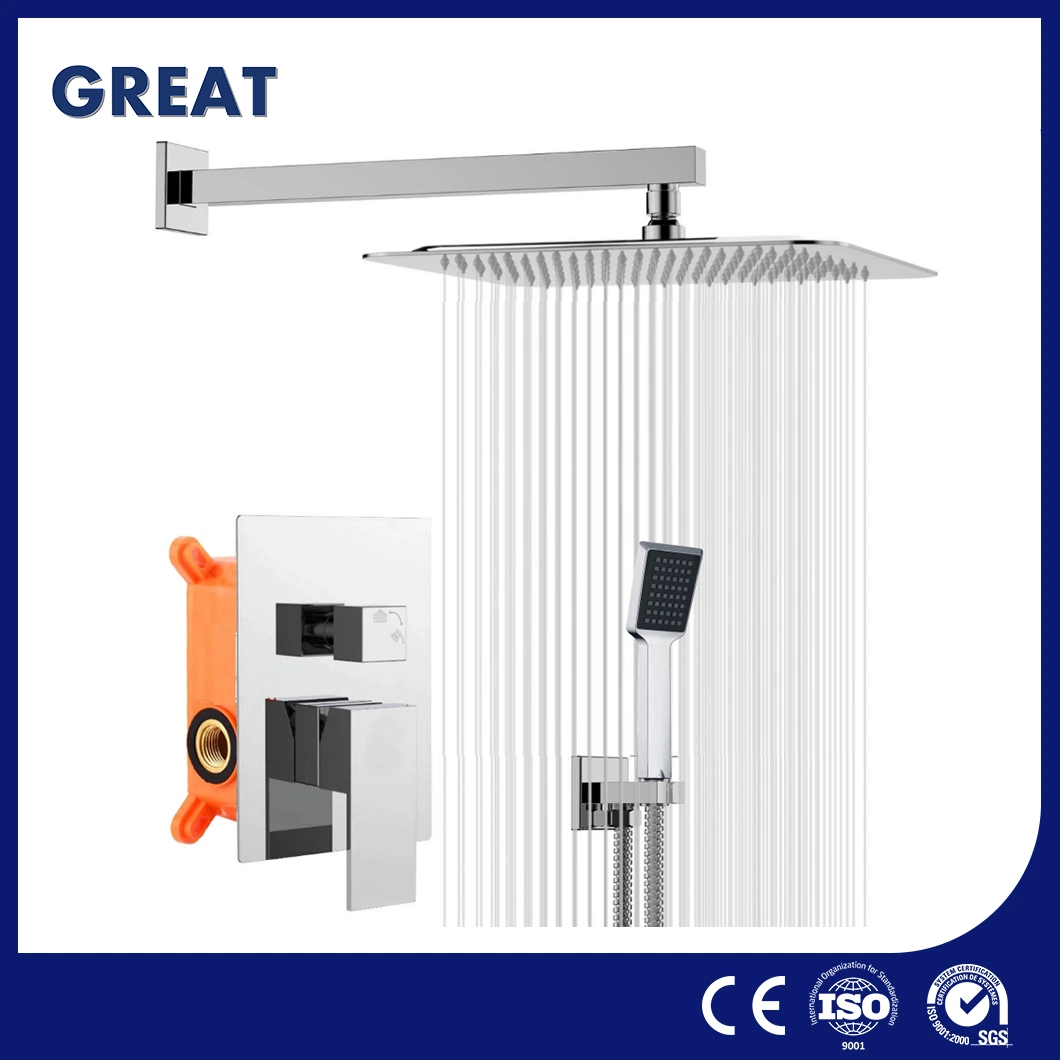 Gran China Baño Facuetucet proveedores de agua caliente portátil Gl502603A501 oculto Ducha con caja moderna en pared sistema de ducha de lujo