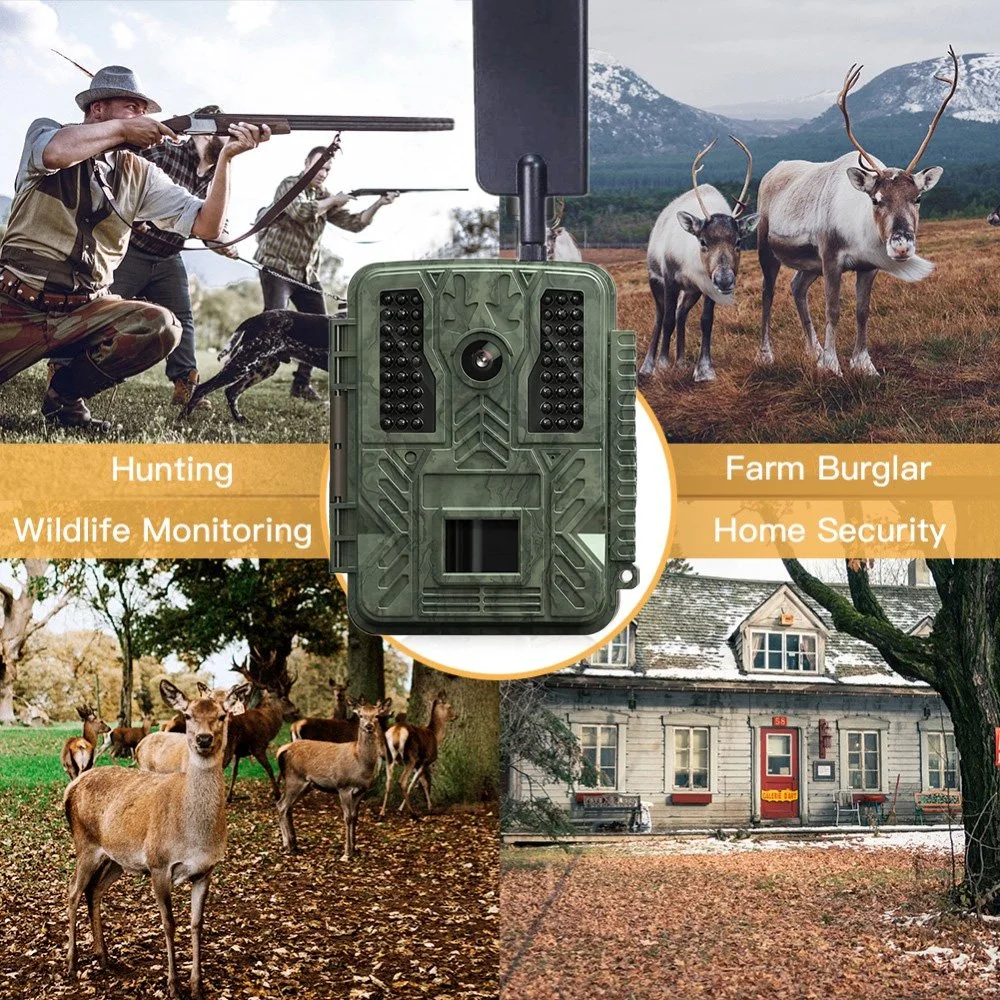 Trail Camera 3G Wildlife IP66 SIM Card MMS GSM GPS Cellular Wireless APP 1080P Infrared Game Trail Camera