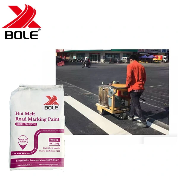 Hot Applied Thermoplastic Road Paint mit Glasperlen