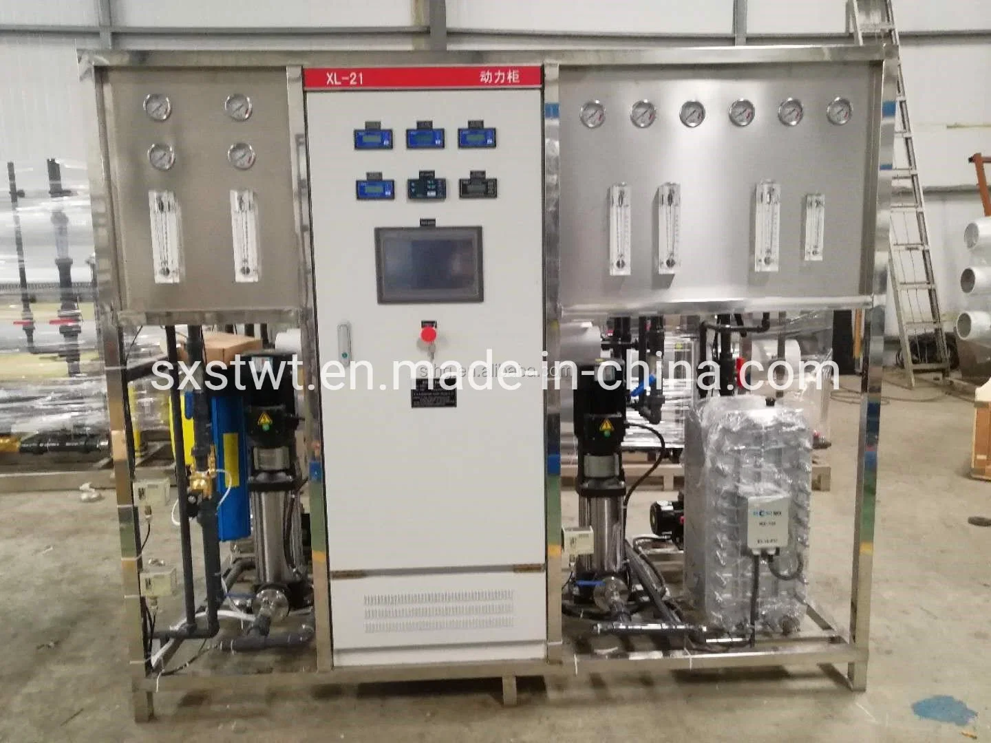 Double Pass Reverse Osmosis System with EDI Module for 2000L/H Deionized Water