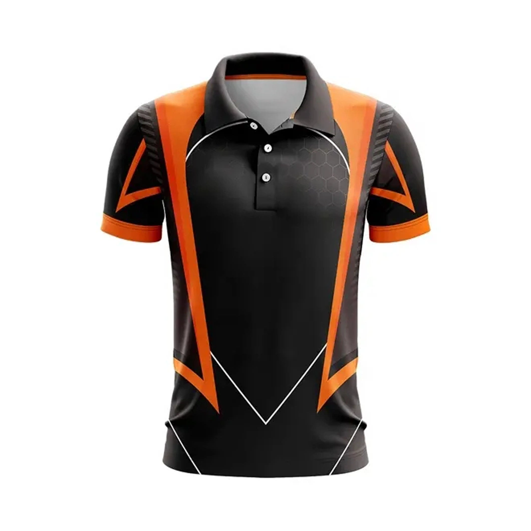 OEM hohe Qualität All Over Sublimation Printing Golf Jersey 100% Kurzarm-Poloshirts aus Polyester für Herren