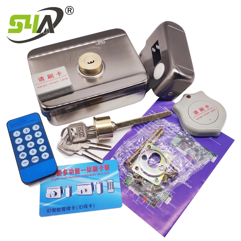 Double Cylinder Electric Integrated Lock Support ID Cards